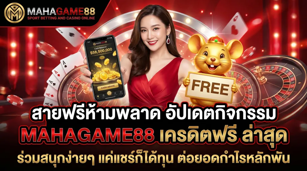 กิจกรรมแจก MAHAGAME88 เครดิตฟรี แค่แชร์รับทุนฟรี ถอนได้จริง