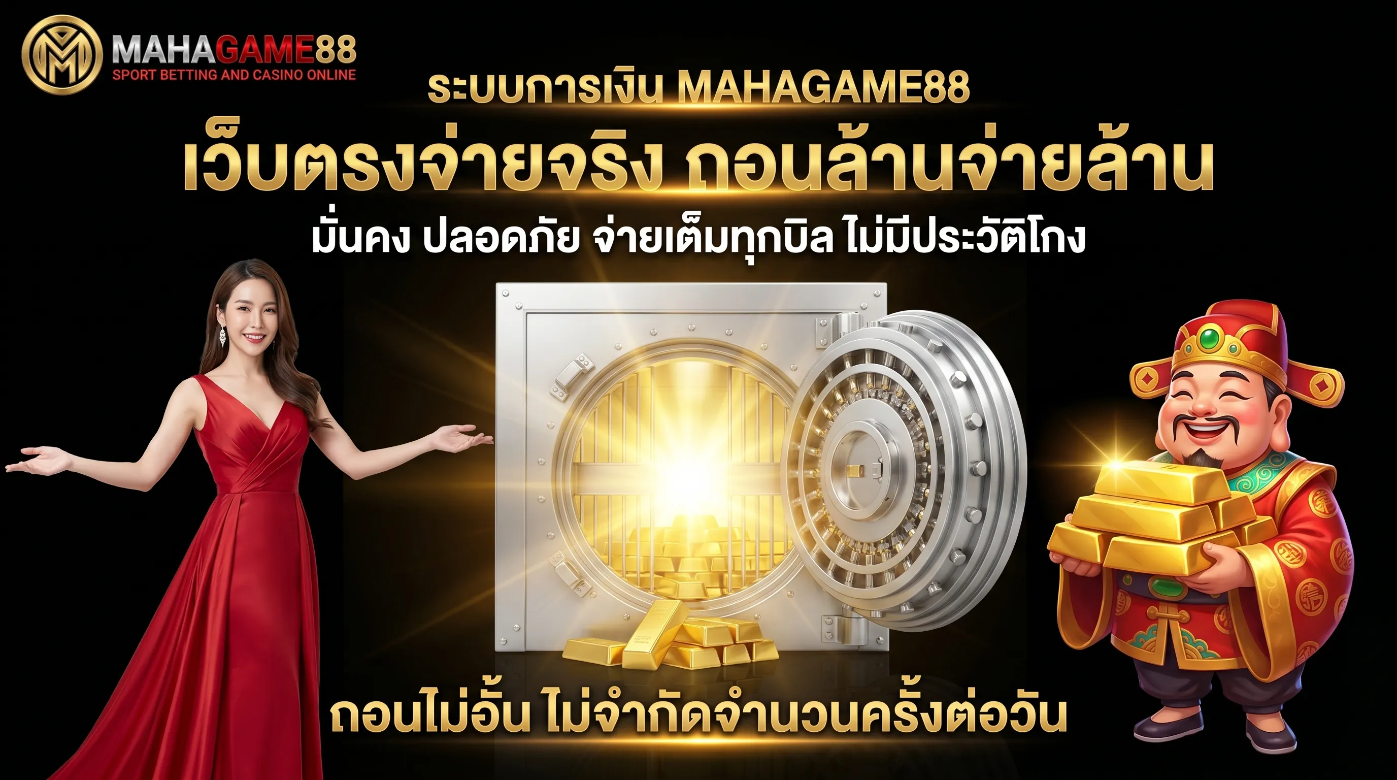 MAHAGAME88 เว็บตรงจ่ายจริง มั่นคงทางการเงิน ถอนหลักล้านก็จ่าย ไม่มีหักเปอร์เซ็นต์